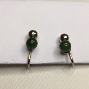 Winard Jade 14KTGF CLIP ON earrings